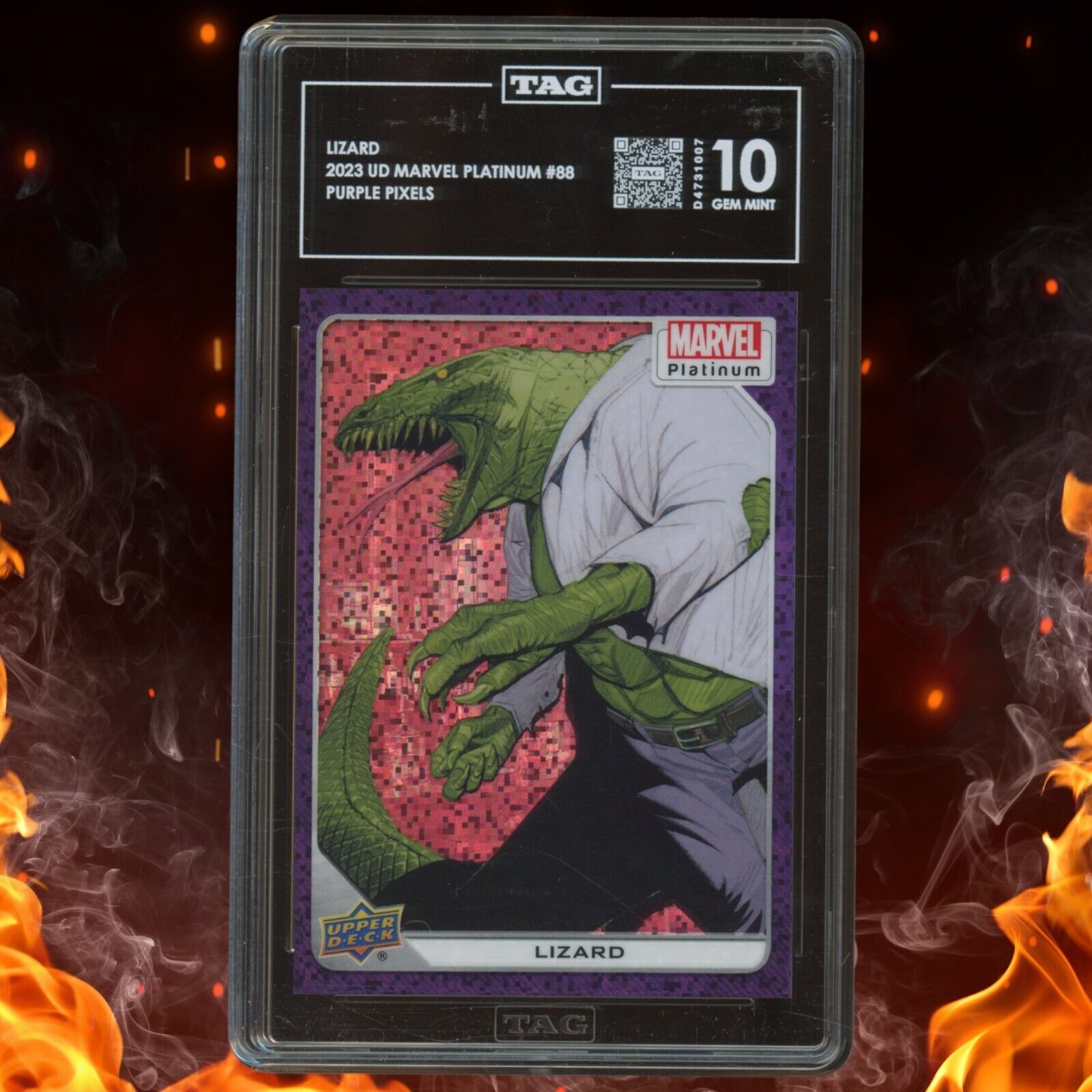 Upper Deck Marvel Platinum LIZARD /35 Purple Pixels TAG 10 #88