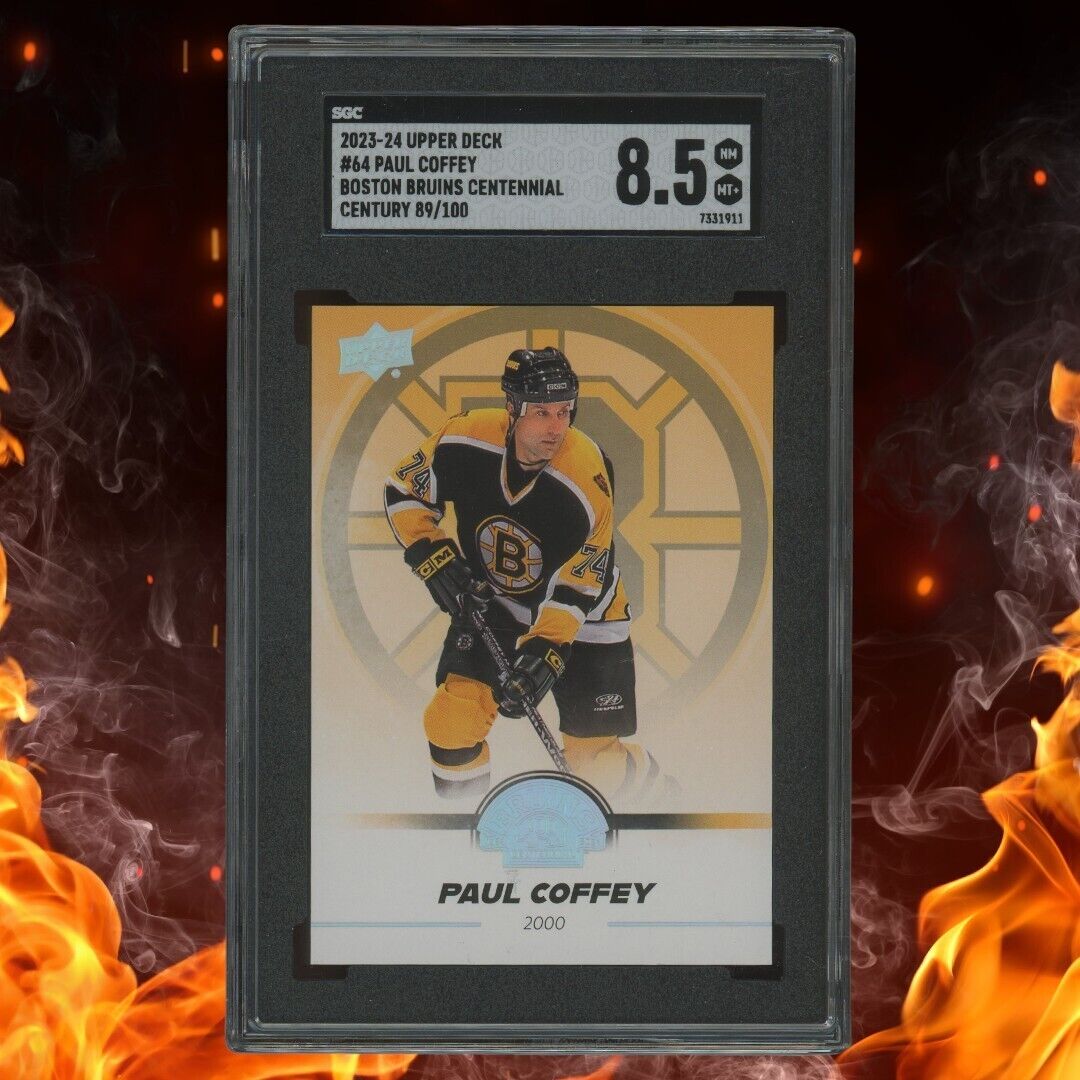 2023-24 Upper Deck Boston Centennial PAUL COFFEY /100 Century SGC 8.5 #64