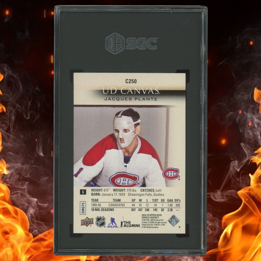 2018-19 Upper Deck JACQUES PLANTE UD Canvas SGC 9.5 #C250