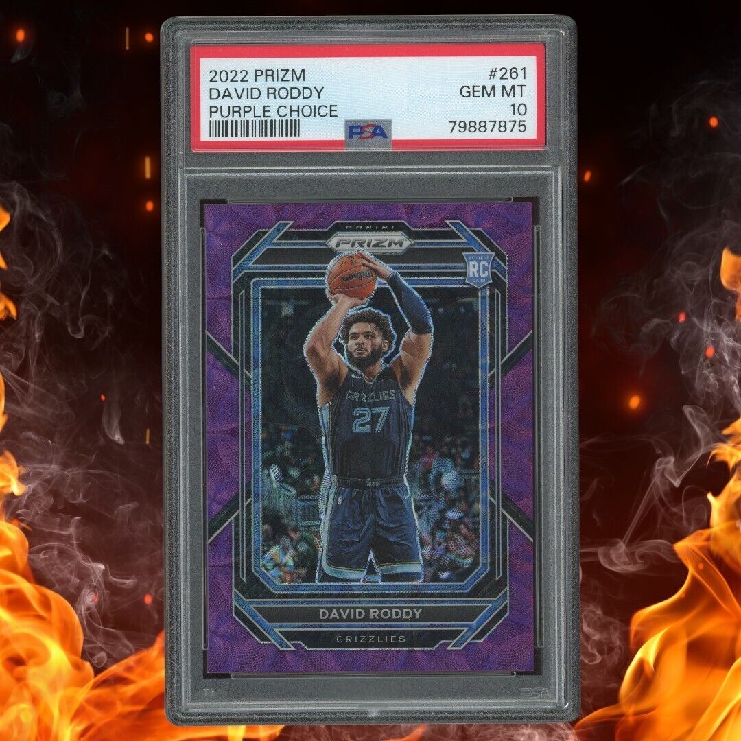 2022-23 Panini Prizm DAVID RODDY Rookie /20 Purple Choice PSA 10 #261