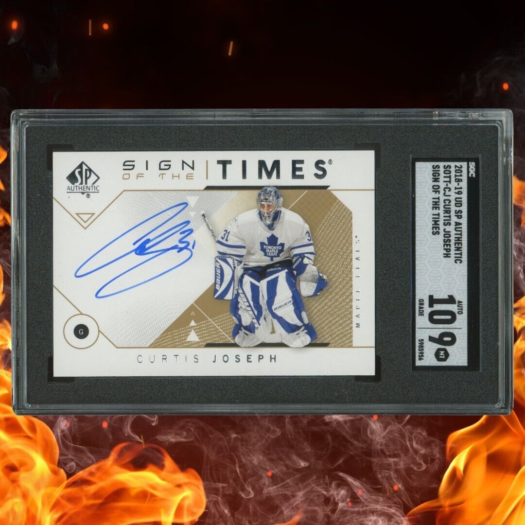 2018-19 SP Authentic CURTIS JOSEPH Sign of the Times Auto SGC 9 #SOTT-CJ