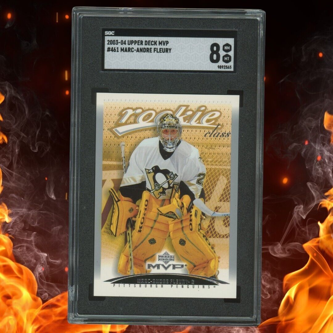 2003-04 Upper Deck MVP MARC-ANDRE FLEURY Rookie Class SGC 8 #461