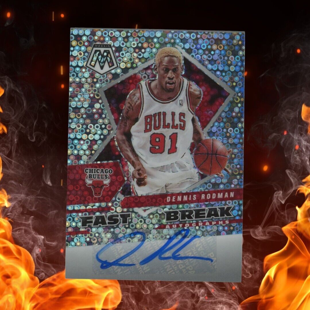 2021-22 Panini Mosaic DENNIS RODMAN Fast Break Prizm Auto #FBA-DRD