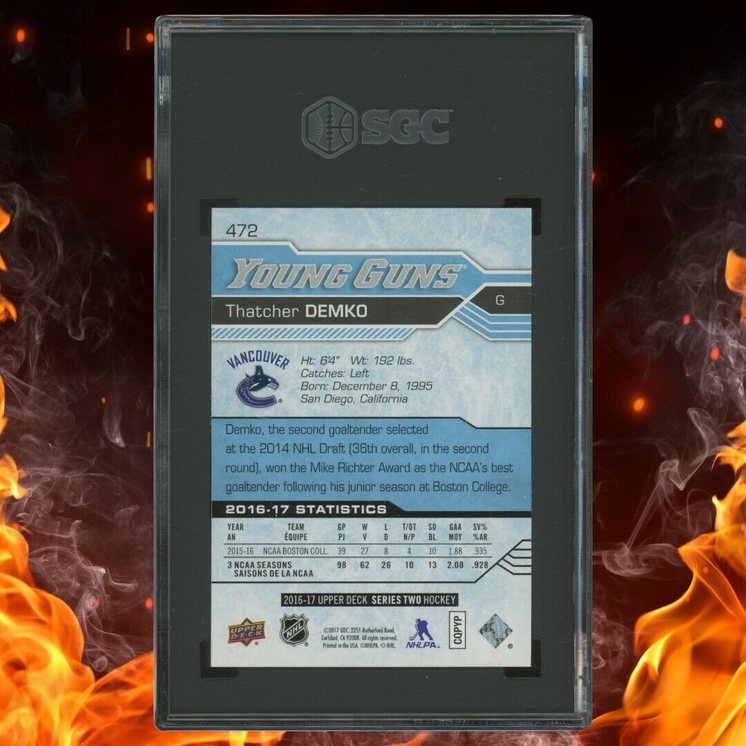 2016-17 Upper Deck THATCHER DEMKO Young Guns SGC 10 #472 Rookie