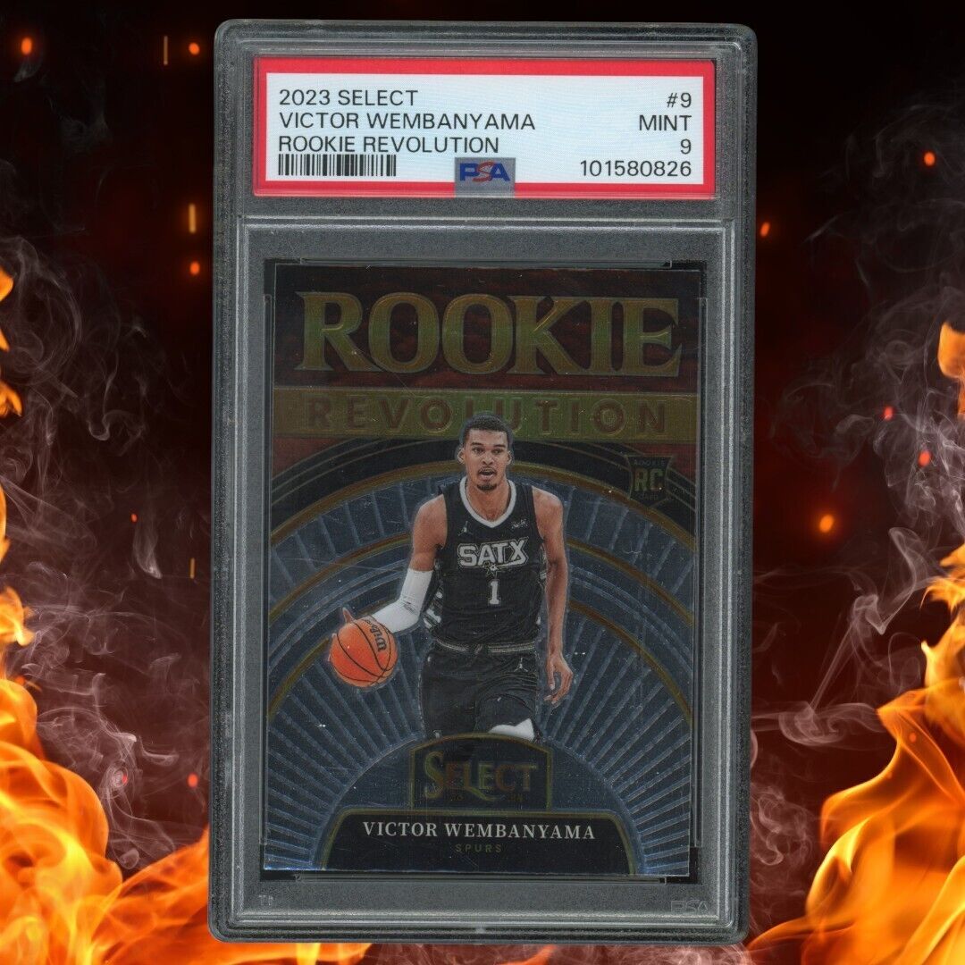 2023-24 Panini Select VICTOR WEMBANYAMA Rookie Revolution PSA 9 #9