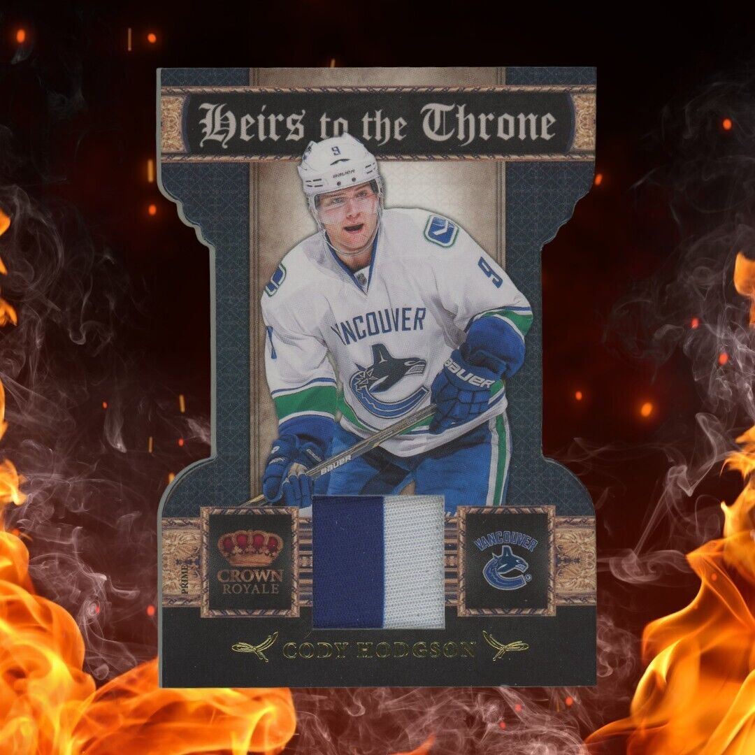 2011-12 Panini Crown Royale CODY HODGSON Rookie Jersey /10 Heirs to the Throne
