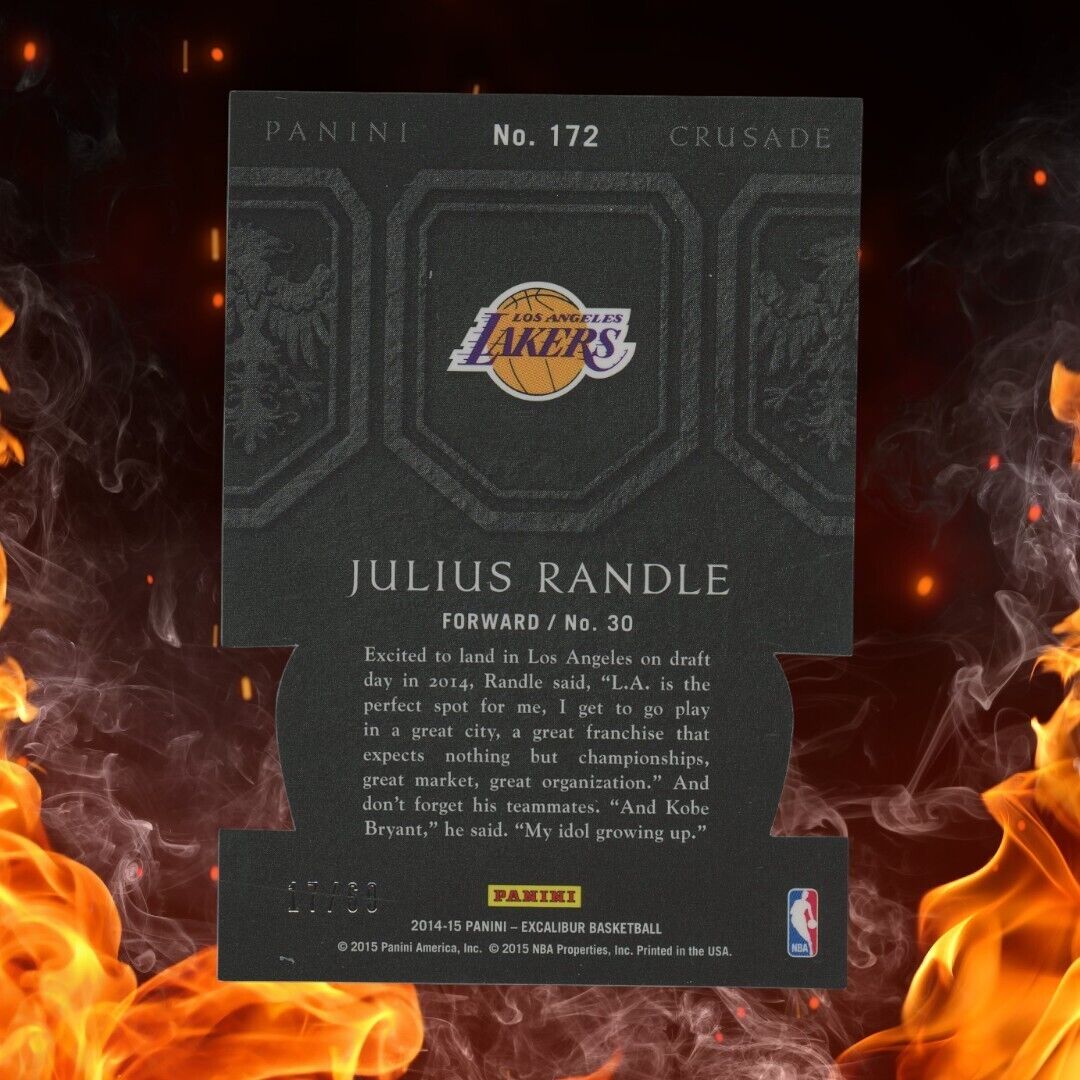 2014-15 Panini Excalibur JULIUS RANDLE Rookie Crusade /60 Orange Die-Cut #172