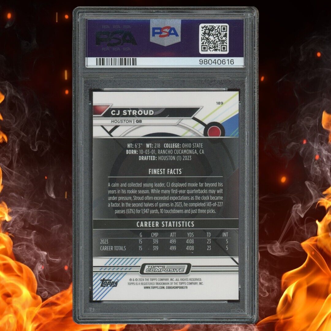2023 Topps Composite CJ STROUD Rookie Finest PSA 10 #189