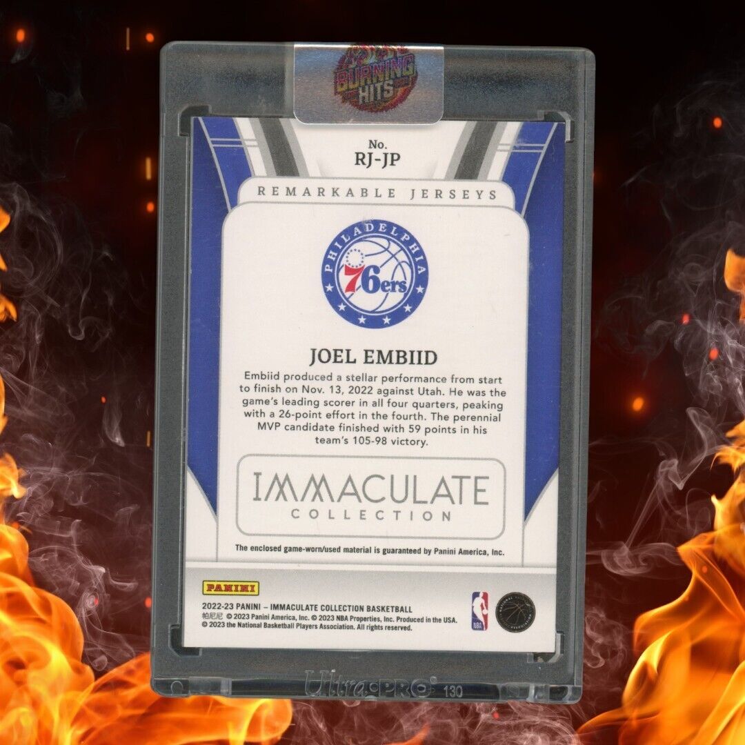 2022-23 Panini Immaculate JOEL EMBIID Remarkable Jerseys 25/25 Ruby #RJ-JP GU