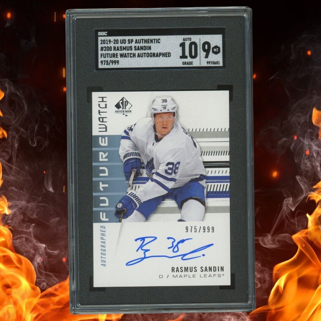 2019-20 SP Authentic RASMUS SANDIN Future Watch Auto /999 SGC 9 #200