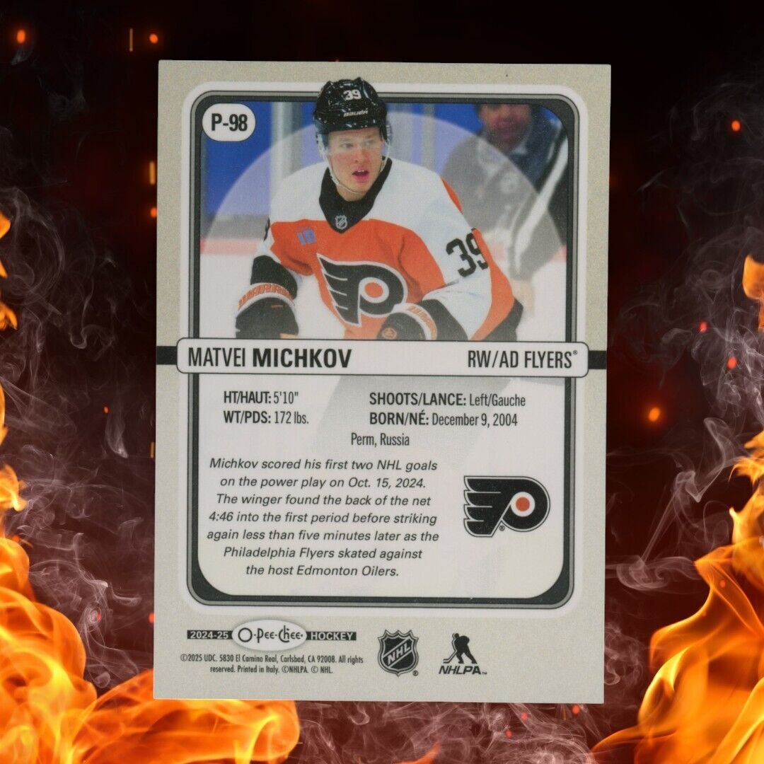 2024-25 O-Pee-Chee MATVEI MICHKOV Rookie Premier #P-98 SP