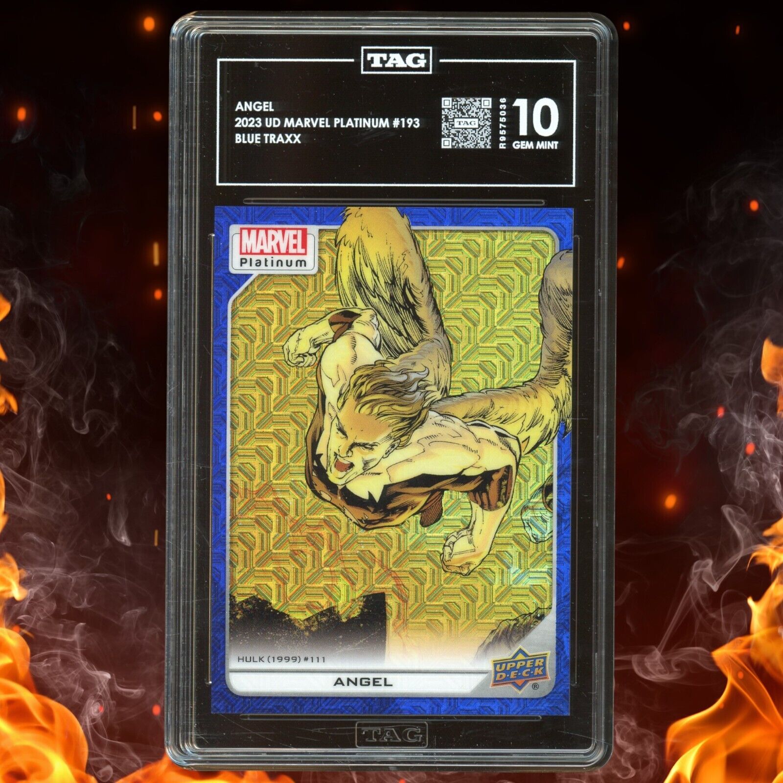 Upper Deck Marvel Platinum ANGEL /499 Blue Traxx TAG 10 #193