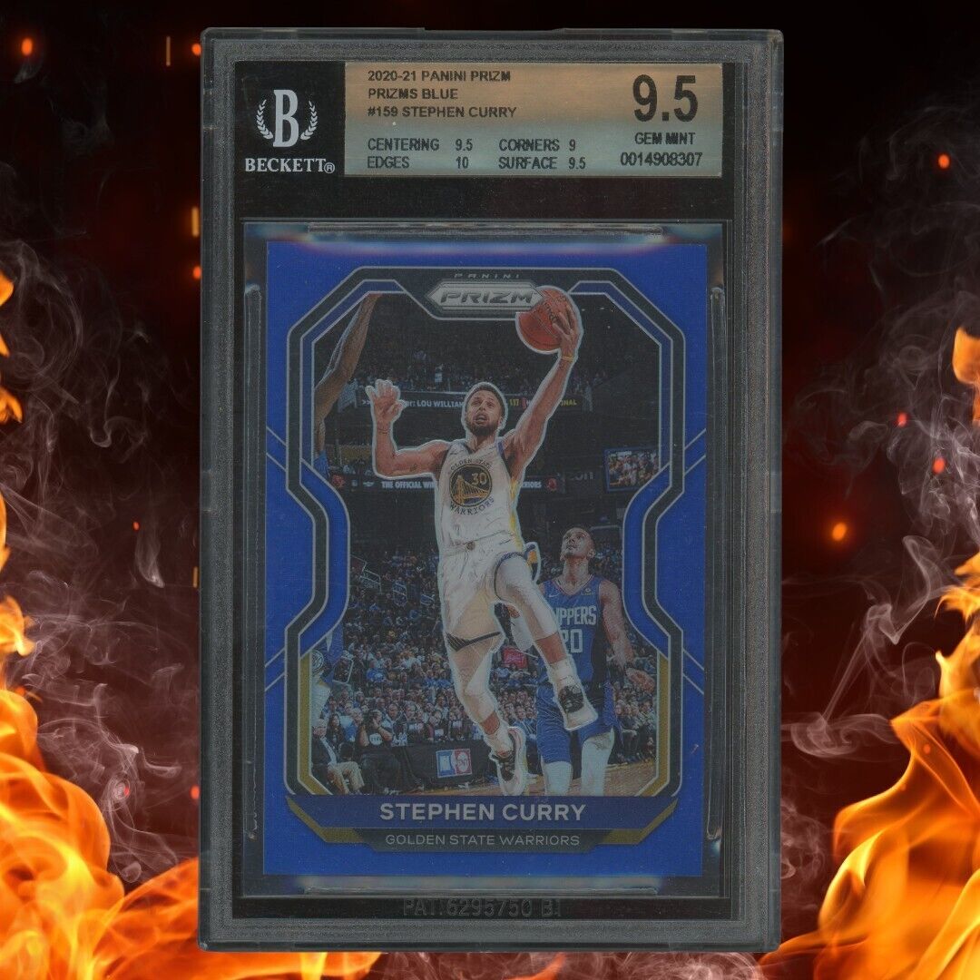 2020-21 Panini Prizm STEPHEN CURRY /199 Blue Prizm BGS 9.5 #159