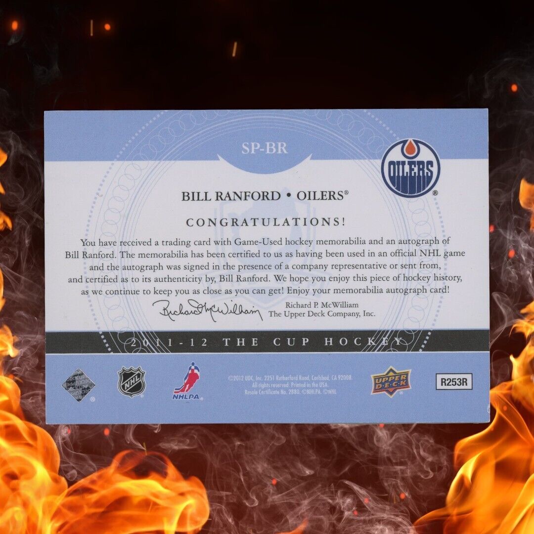2011-12 The Cup BILL RANFORD Signature Patches /75 Patch Auto #SP-BR