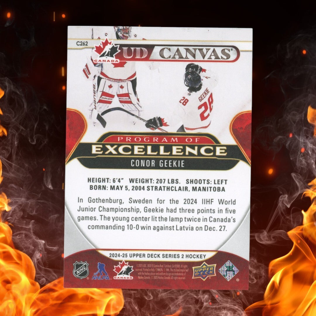 2024-25 Upper Deck CONOR GEEKIE Canvas Program of Excellence #C262 SP Rookie