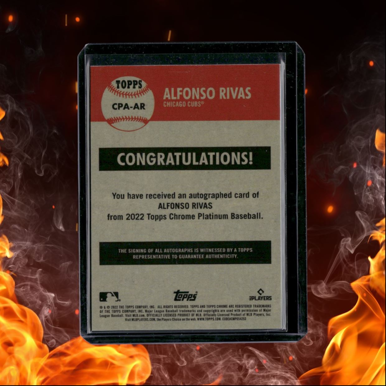 2022 Topps Chrome Platinum Anniversary Alfonso Rivas Rookie Auto #CPA-AR