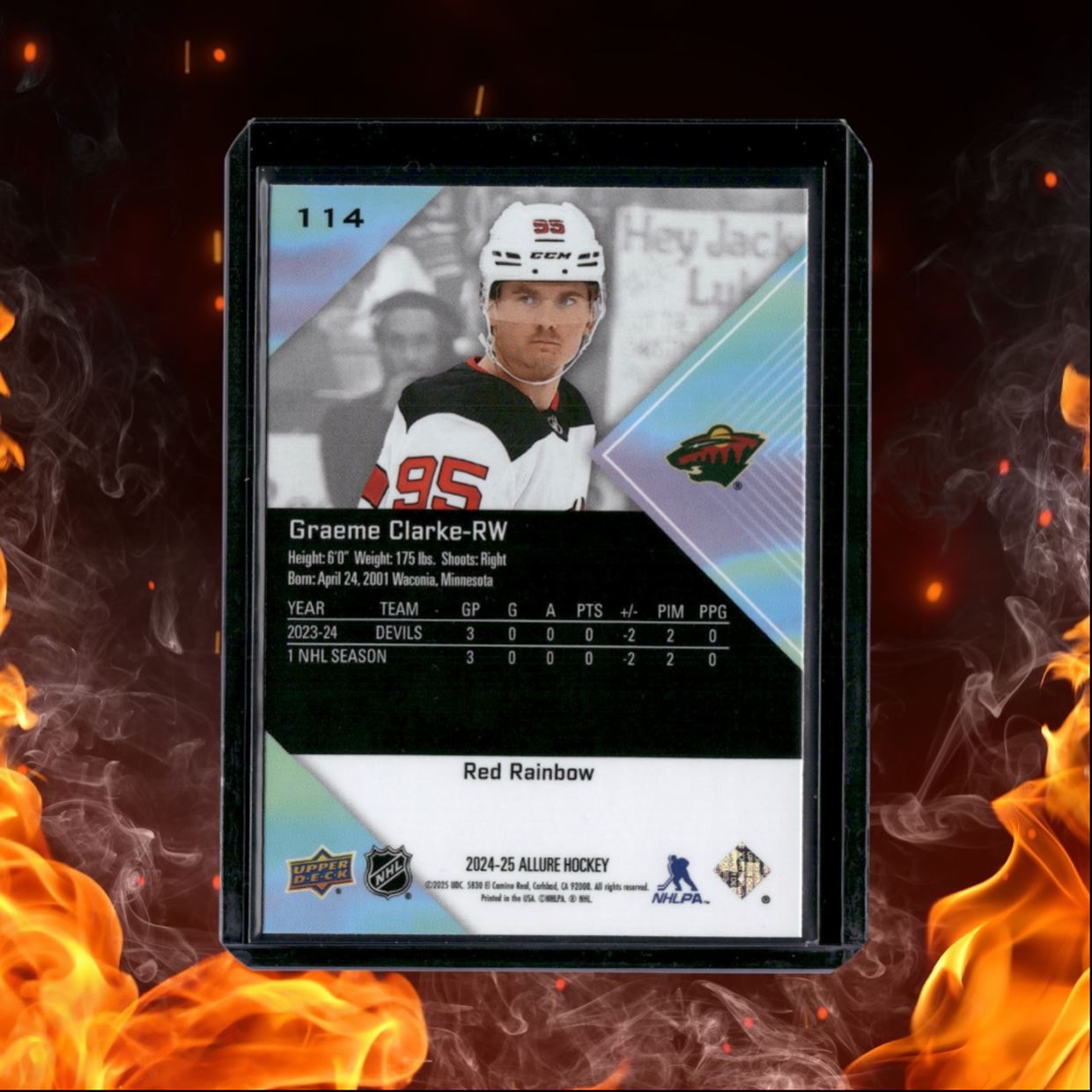 2024-25 Upper Deck Allure Graeme Clarke Red Rainbow SP Rookie #114