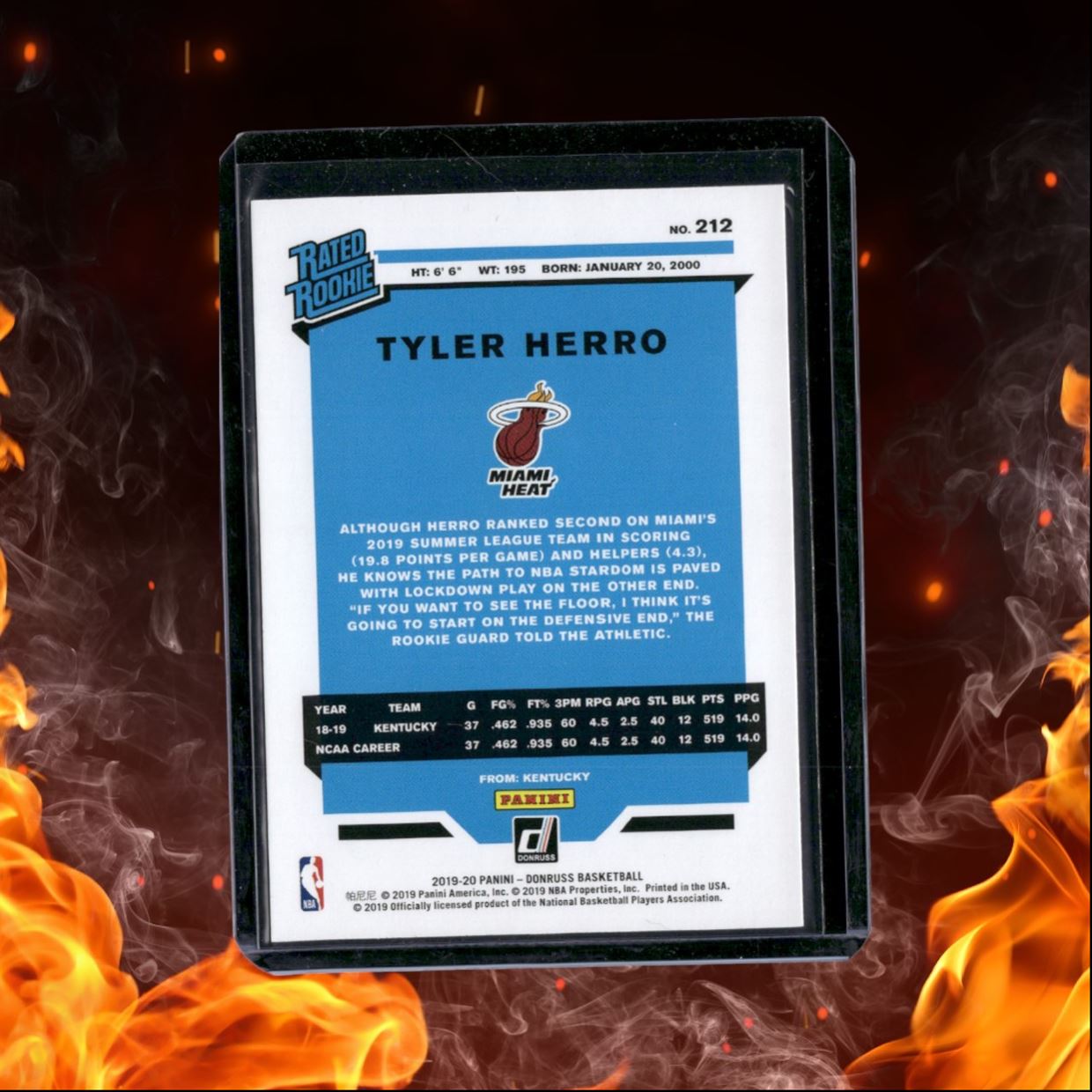 2019-20 Panini Donruss Tyler Herro Rated Rookie #212