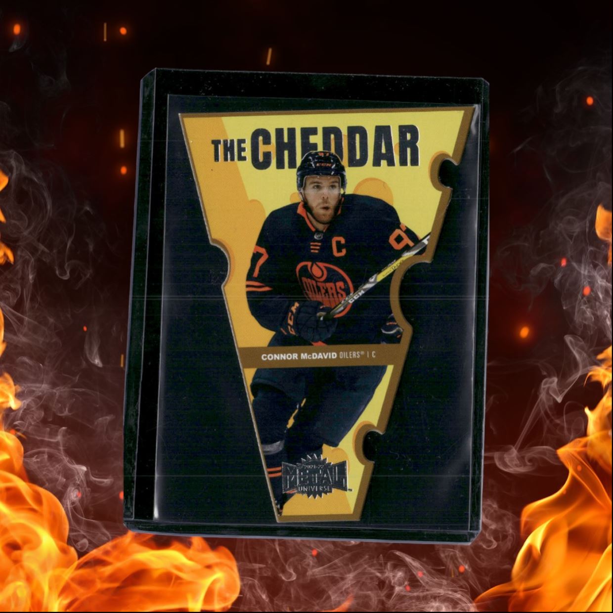 2021-22 Skybox Metal Universe Connor McDavid The Cheddar Back ERROR #30