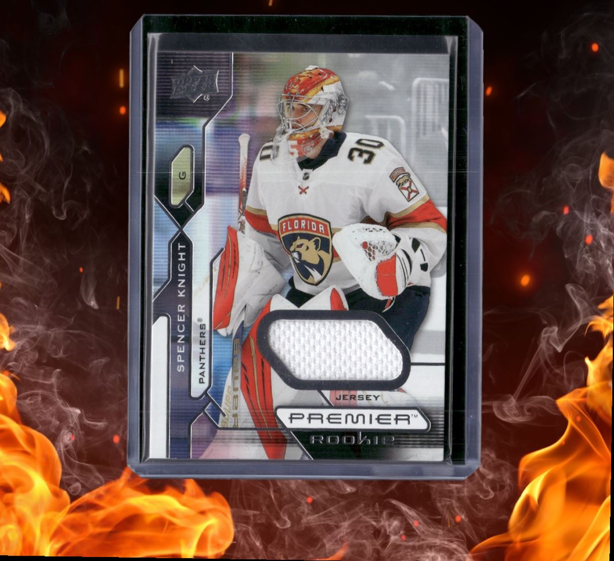 2021-22 Upper Deck Premier Spencer Knight Jersey Rookie #108