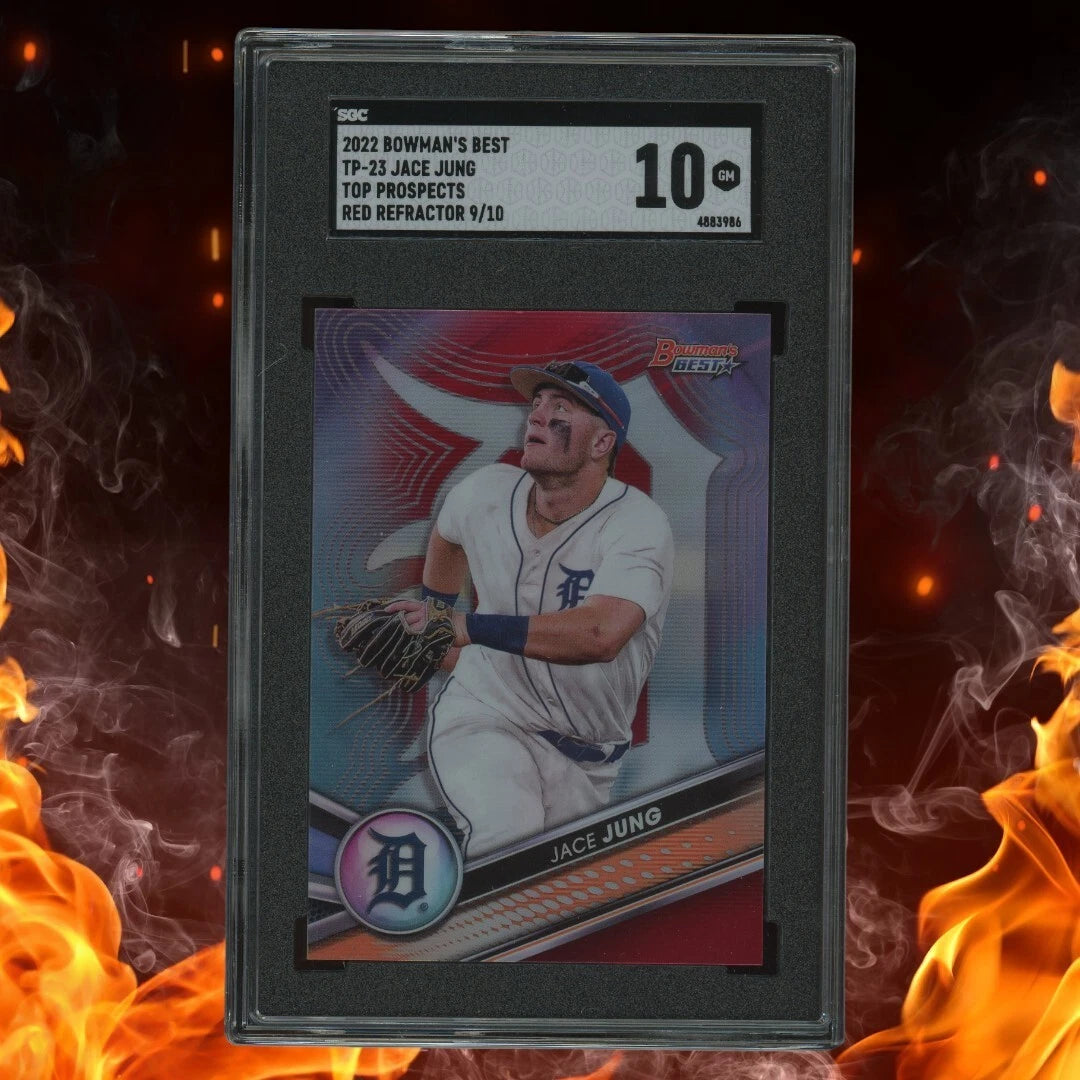 2022 Bowman's Best JACE JUNG Top Prospects Auto /10 Red Refractor SGC 10 #TP-23