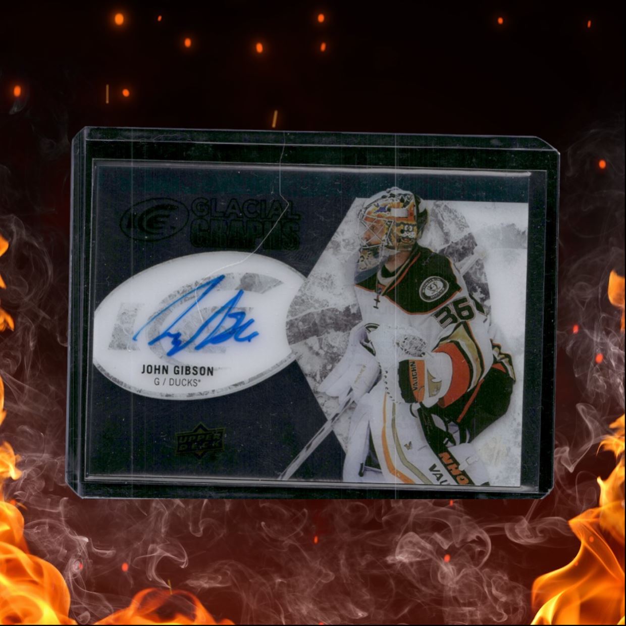 2016-17 Upper Deck ICE John Gibson Glacial Graphs Auto #GG-JG