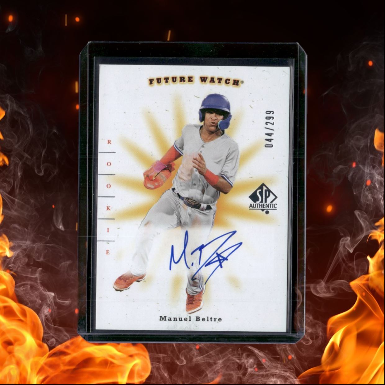 2024 Upper Deck Goodwin Champions Manuel Beltre Retro Future Watch Auto 044/199