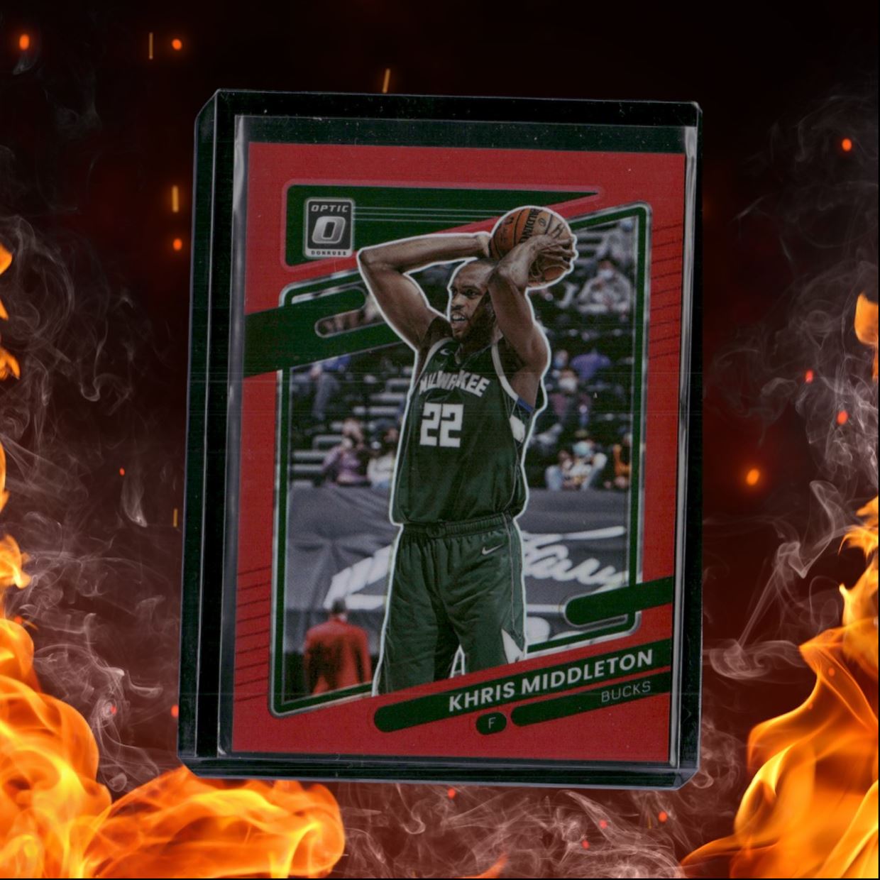 2021-22 Donruss Optic Khris Middleton Red Holo Prizm 95/99 #143
