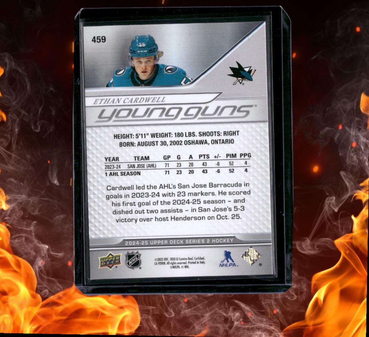 2024-25 Upper Deck Ethan Cardwell Young Guns (D) Rookie #459