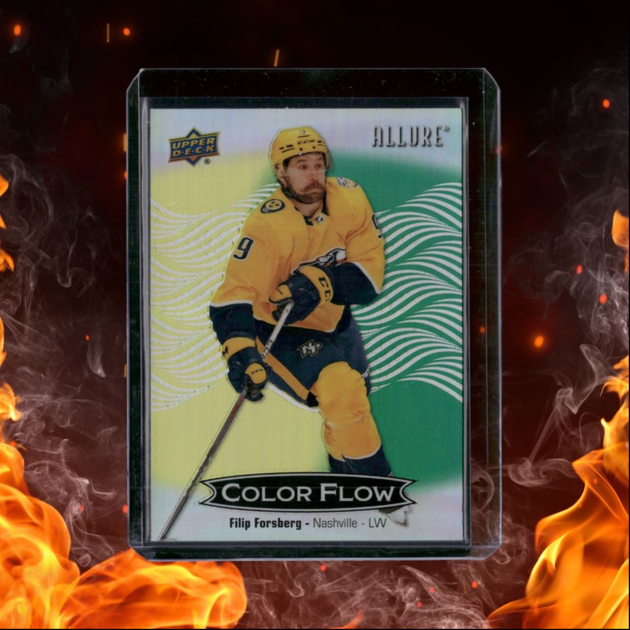 2024-25 Upper Deck Allure Filip Forsberg Color Flow Yellow Green #CFL-22