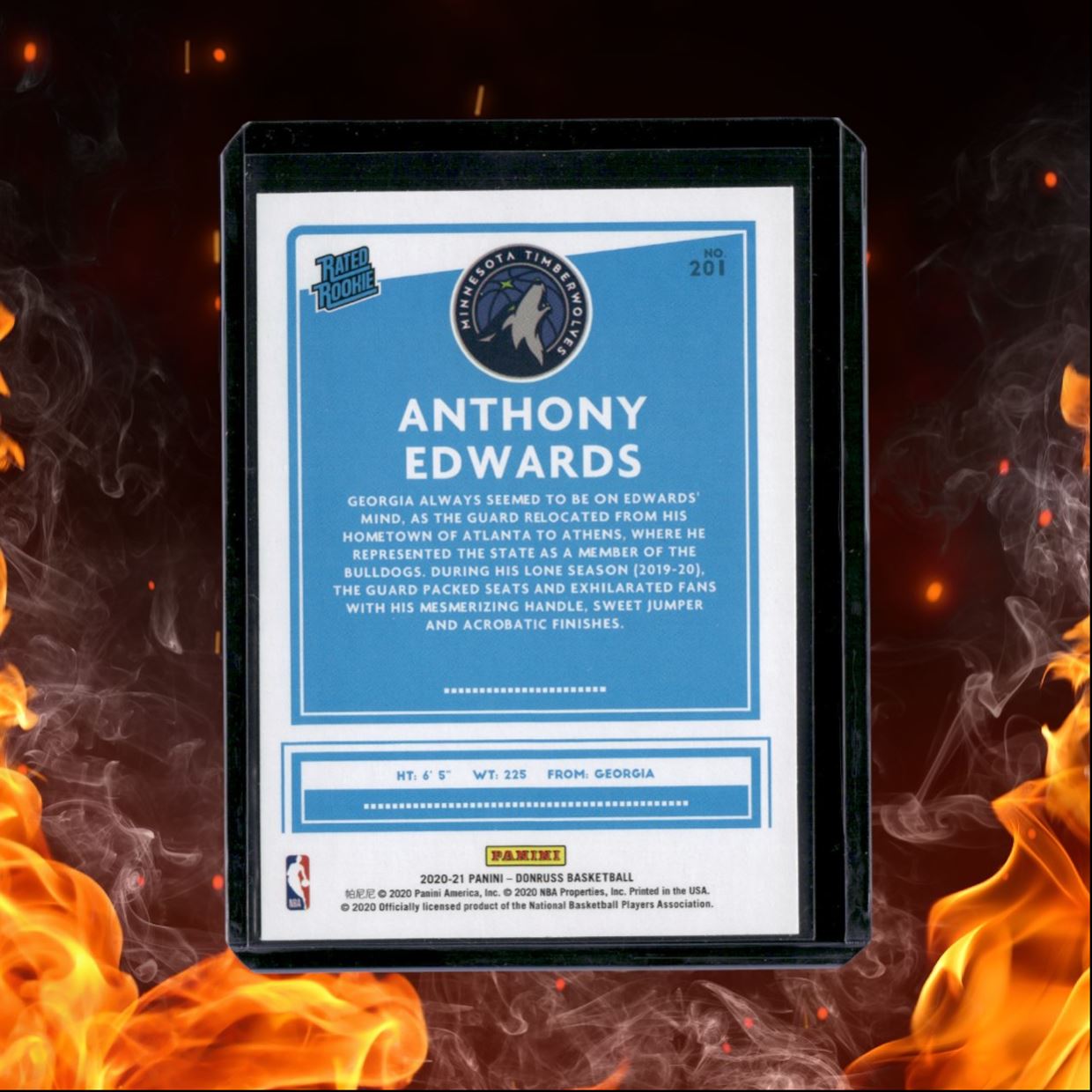2020-21 Panini Donruss Anthony Edwards Rated (B) Rookie #201