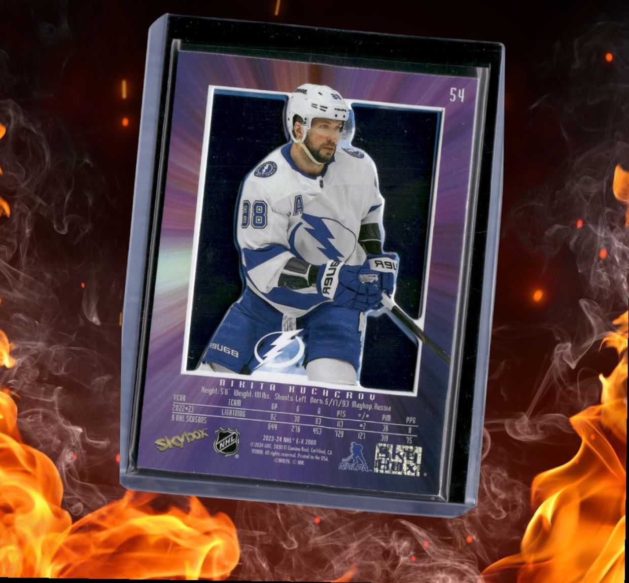 2023-24 SkyBox EX 2000 Nikita Kucherov Blue Credentials 078/299 #54