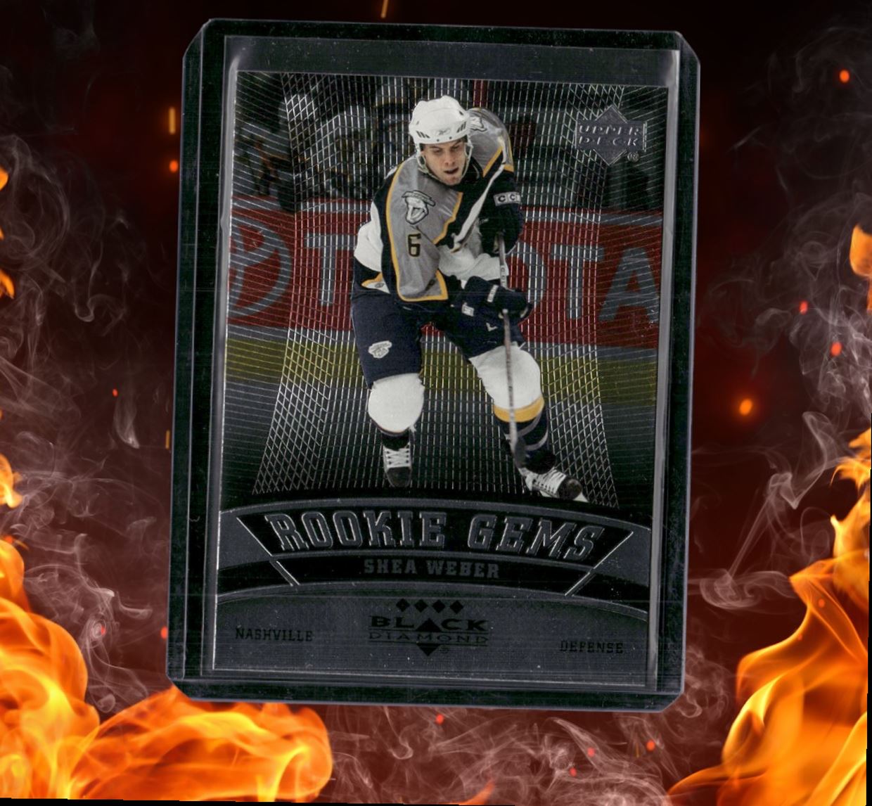 2006-07 Upper Deck Black Diamond Shea Weber Quad Diamond SP Rookie #196
