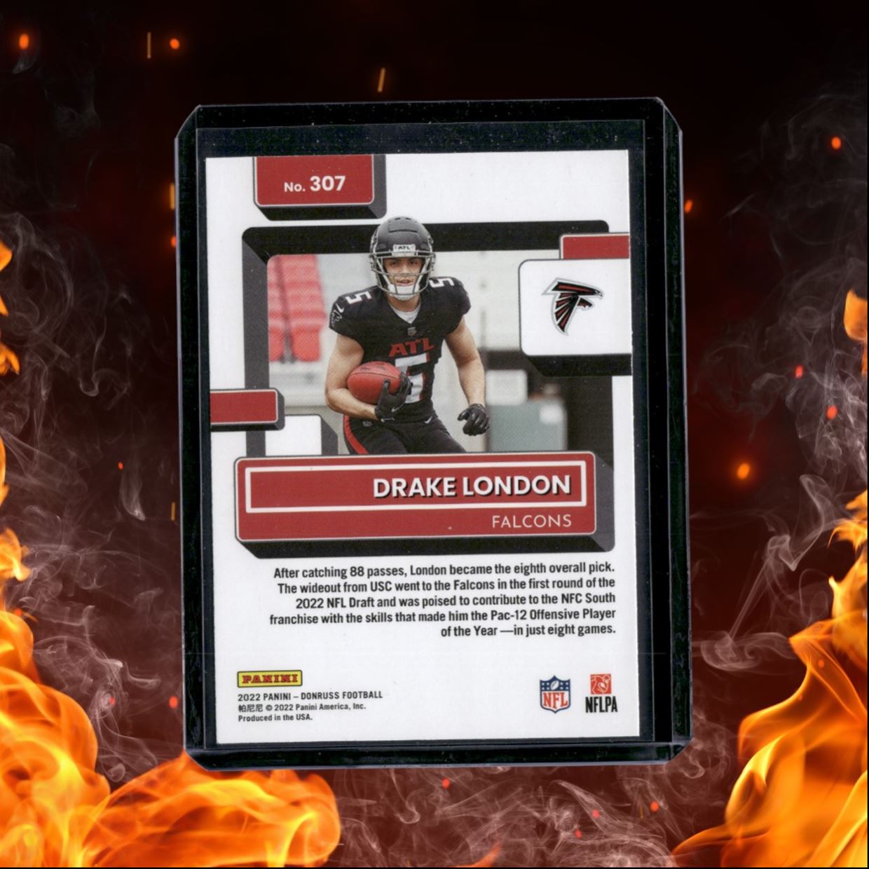 2022 Panini Donruss Drake London Press Proof Blue Rated Rookie #307