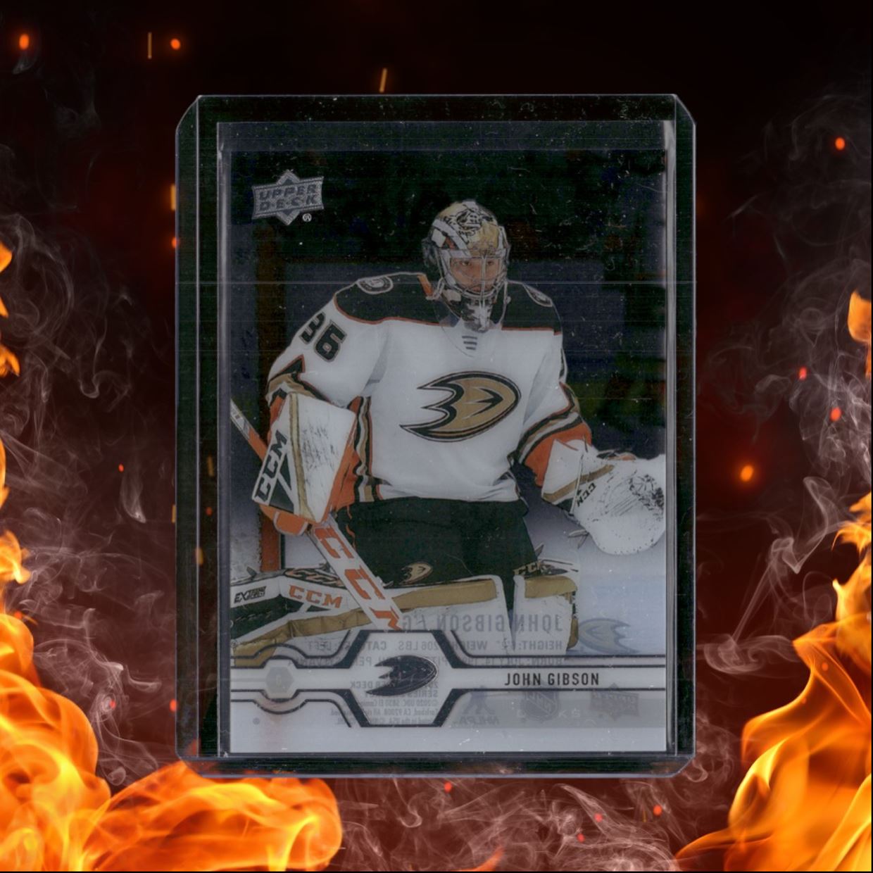 2019-20 Upper Deck John Gibson Clear Cut SSP #424