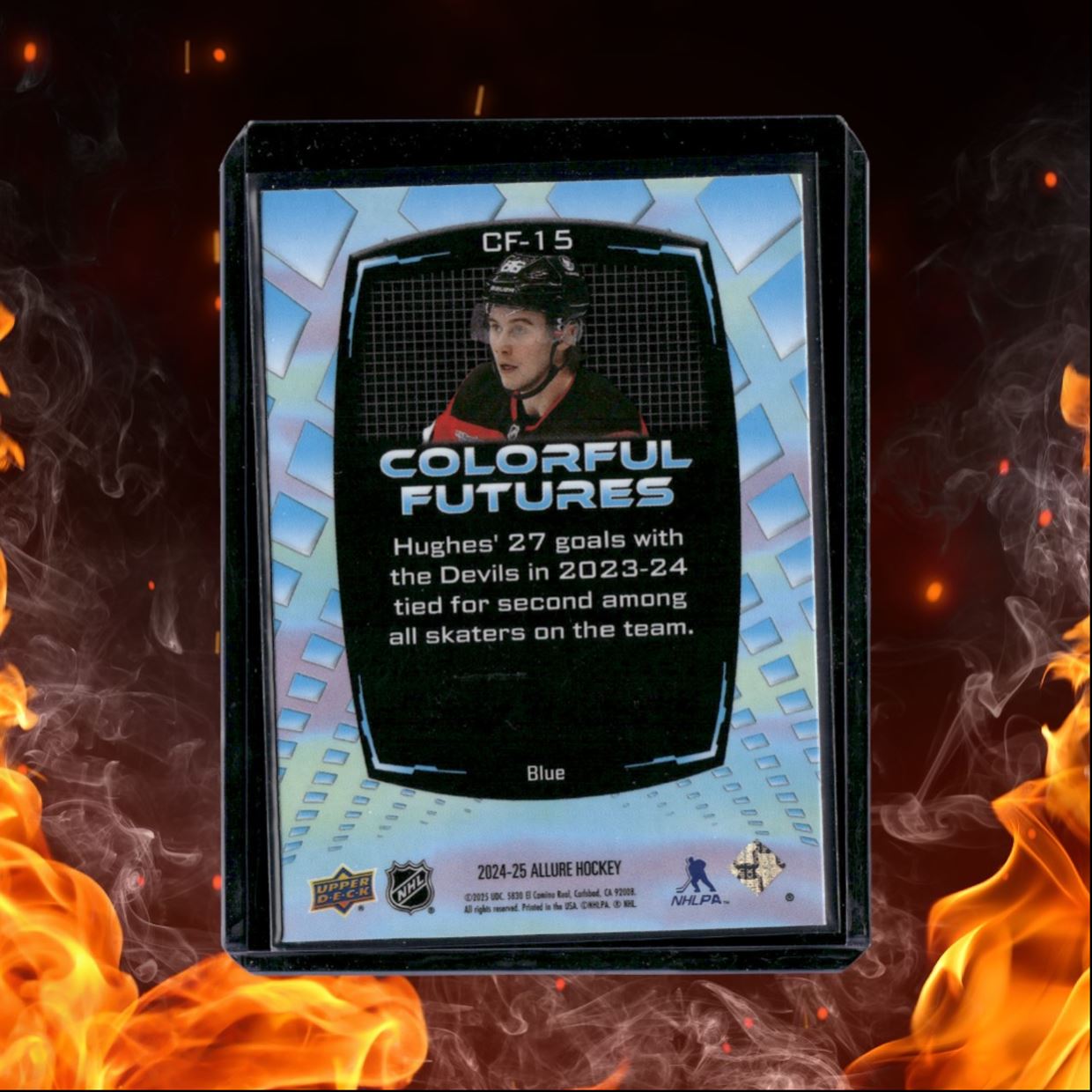 2024-25 Upper Deck Allure Jack Hughes Colorful Futures Blue #CF-15