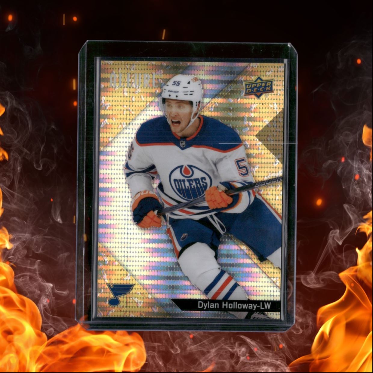 2024-25 Upper Deck Allure Dylan Holloway Gold Glitter Bomb 031/199 #92