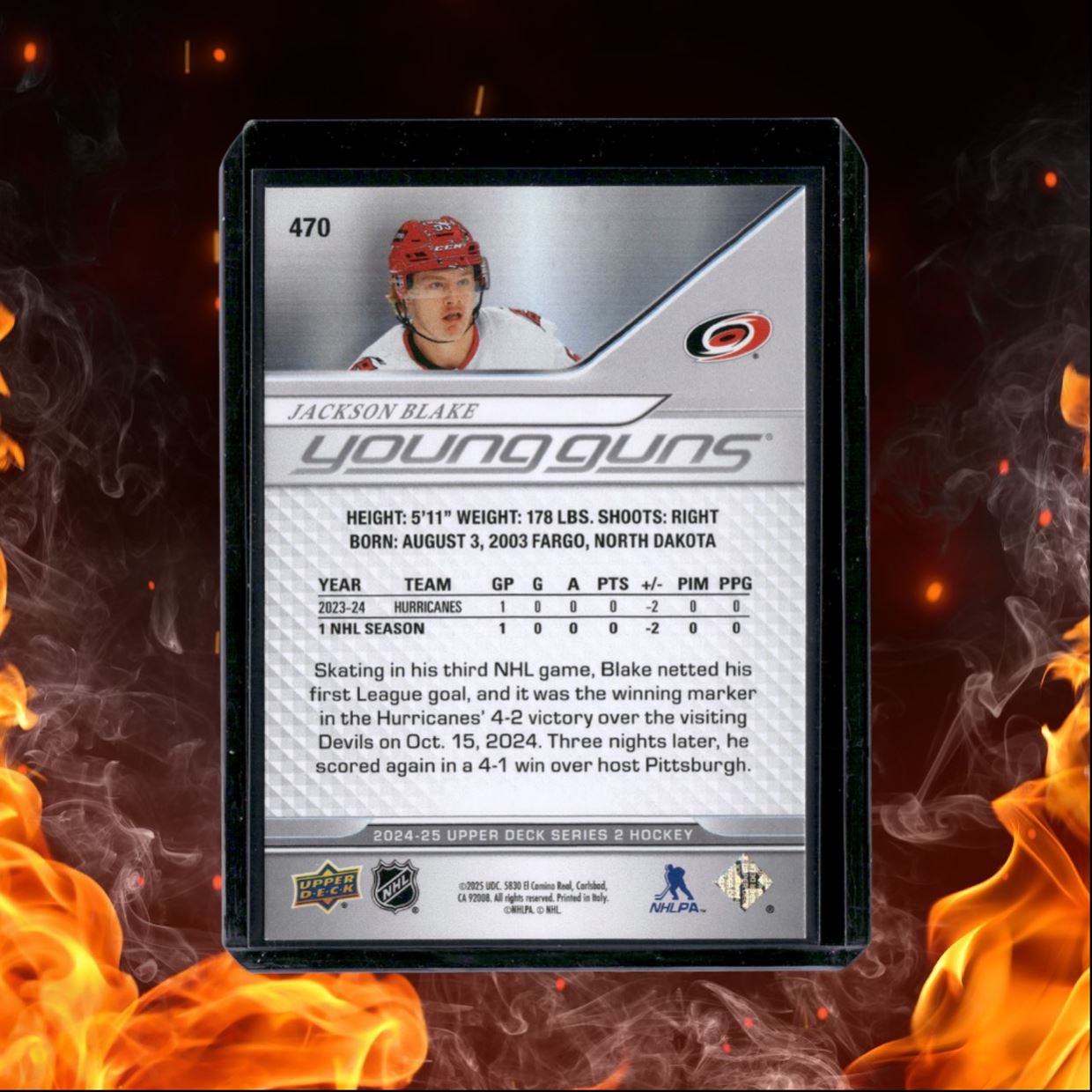 2024-25 Upper Deck Jackson Blake Young Guns (D) Rookie #470
