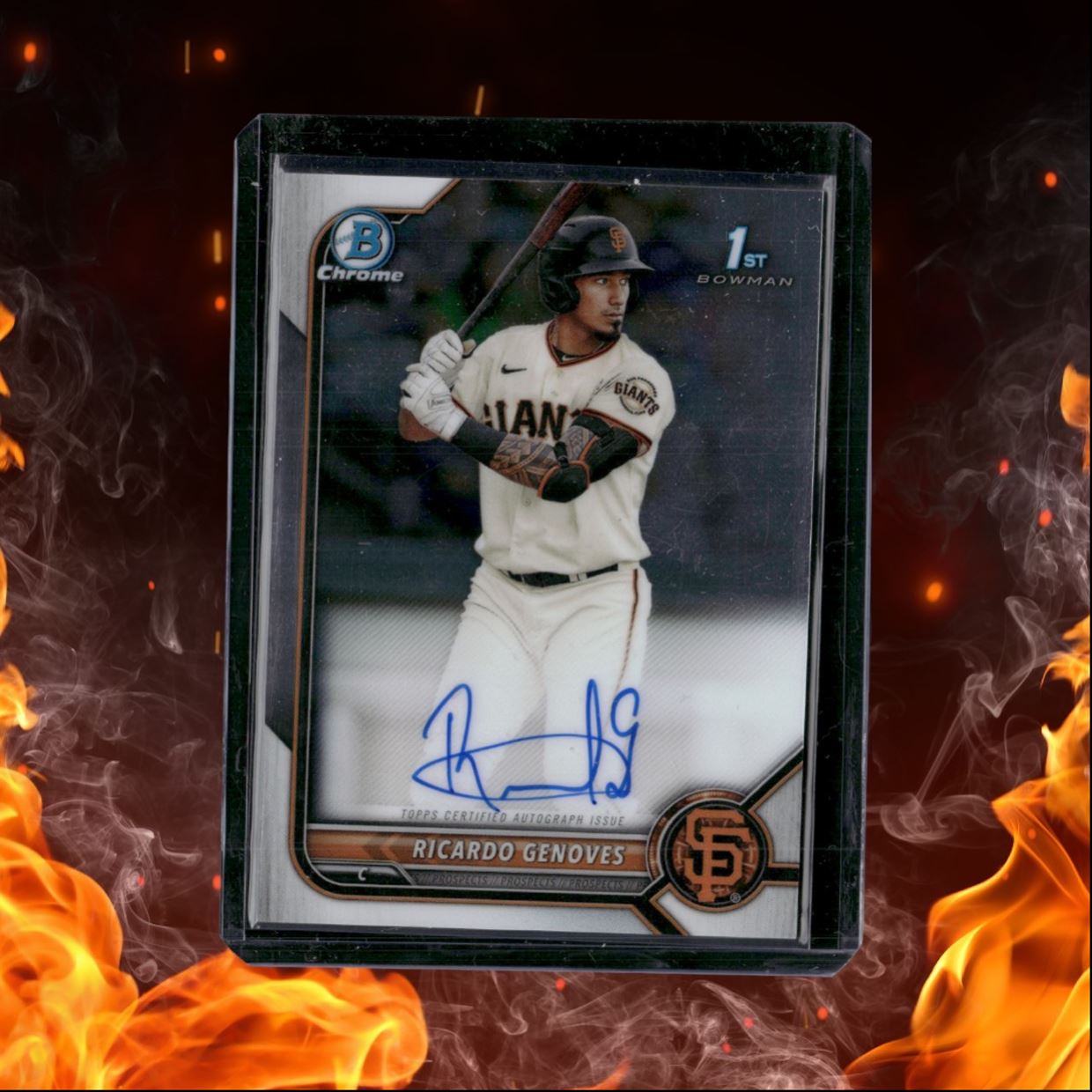 2022 Bowman Chrome Ricardo Genoves 1st Prospect Auto #BSPA-RG