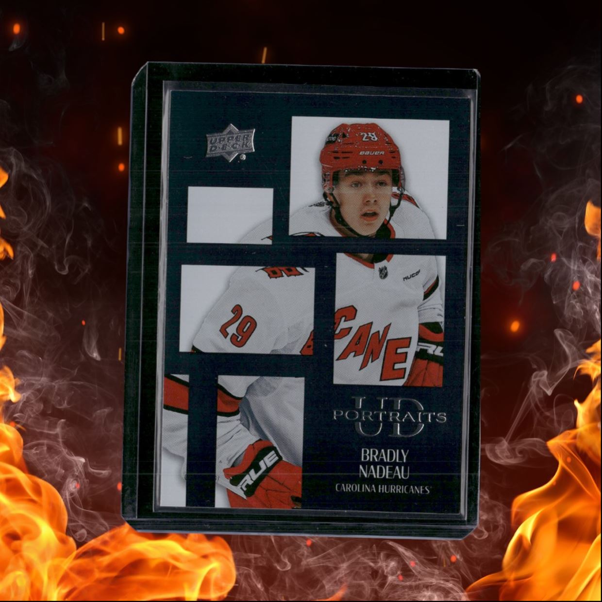 2024-25 Upper Deck Bradly Nadeau UD Portraits Black SSP Rookie #P49
