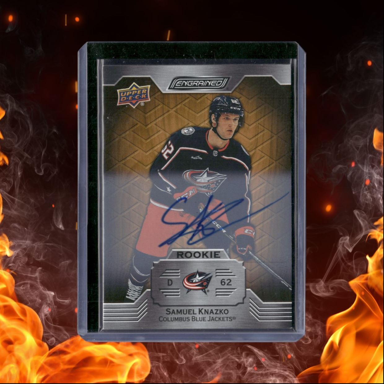 2023-24 Upper Deck Engrained Samuel Knazko Oak Rookie Auto #126