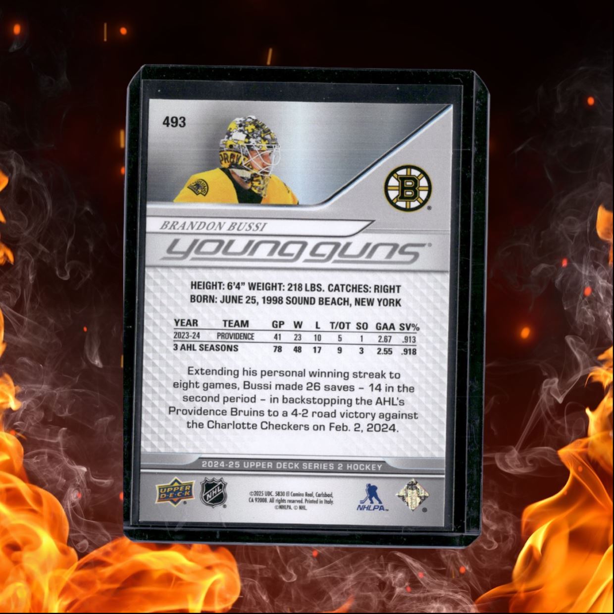 2024-25 Upper Deck Brandon Bussi Young Guns Rookie #493