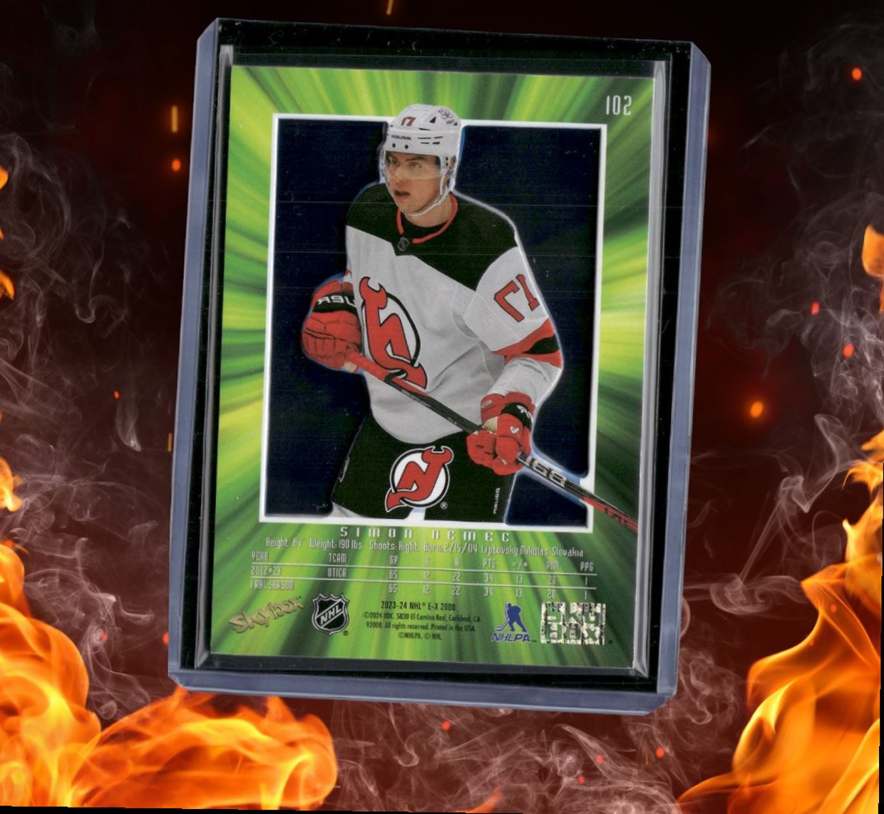 2023-24 SkyBox EX 2000 Simon Nemec (A) Rookie #102