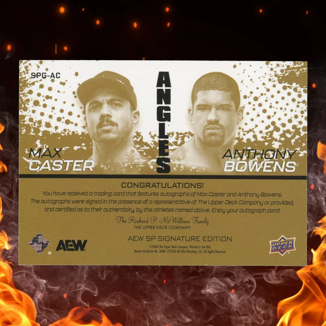 2026 Upper Deck AEW SP Signature Edition CASTER / BOWENS Dual Auto #SPG-AC