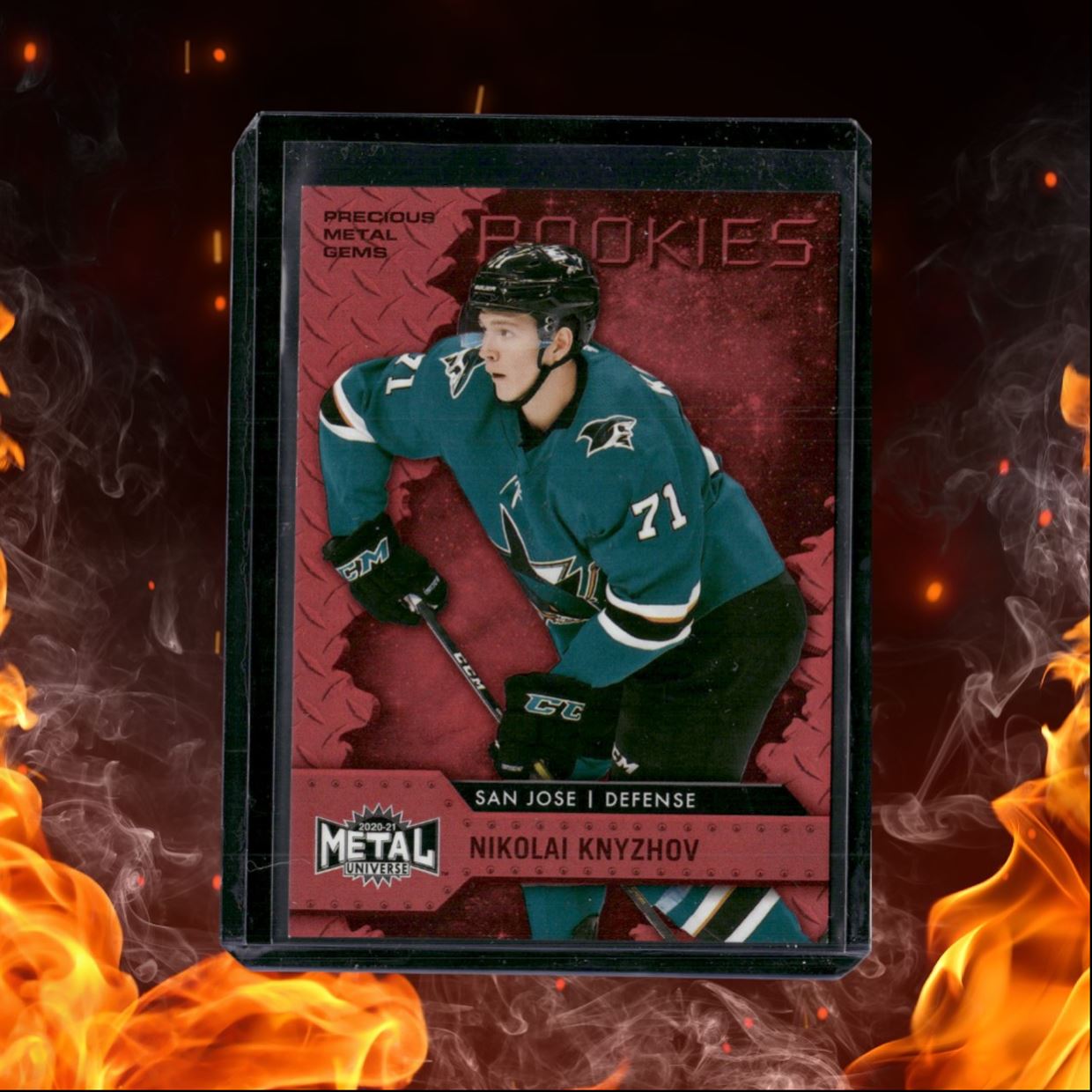 2020-21 Skybox Metal Universe Nikolai Knyzhov Precious Metal Gems Red Rookie
