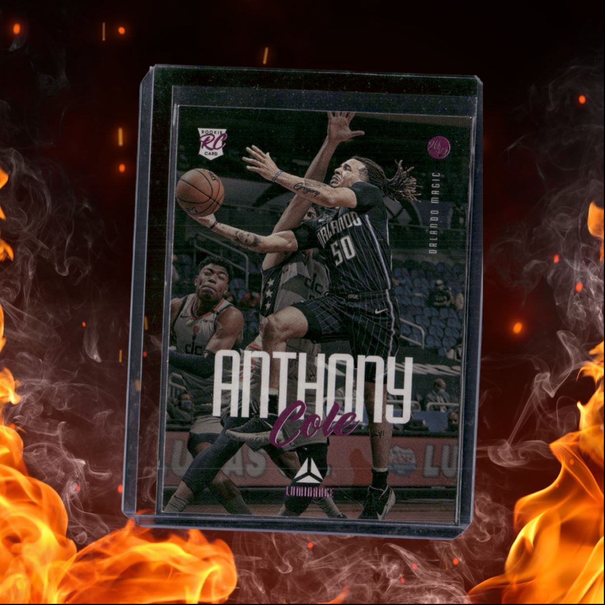 2020-21 Panini Chronicles Cole Anthony Luminance Pink Rookie #137