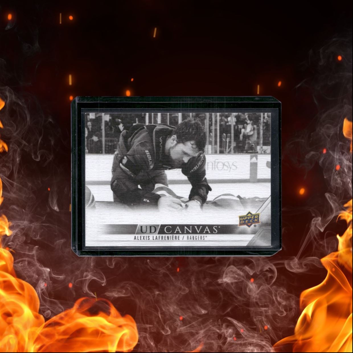 2022-23 Upper Deck Alexis Lafreniere Black & White Canvas SP #C177