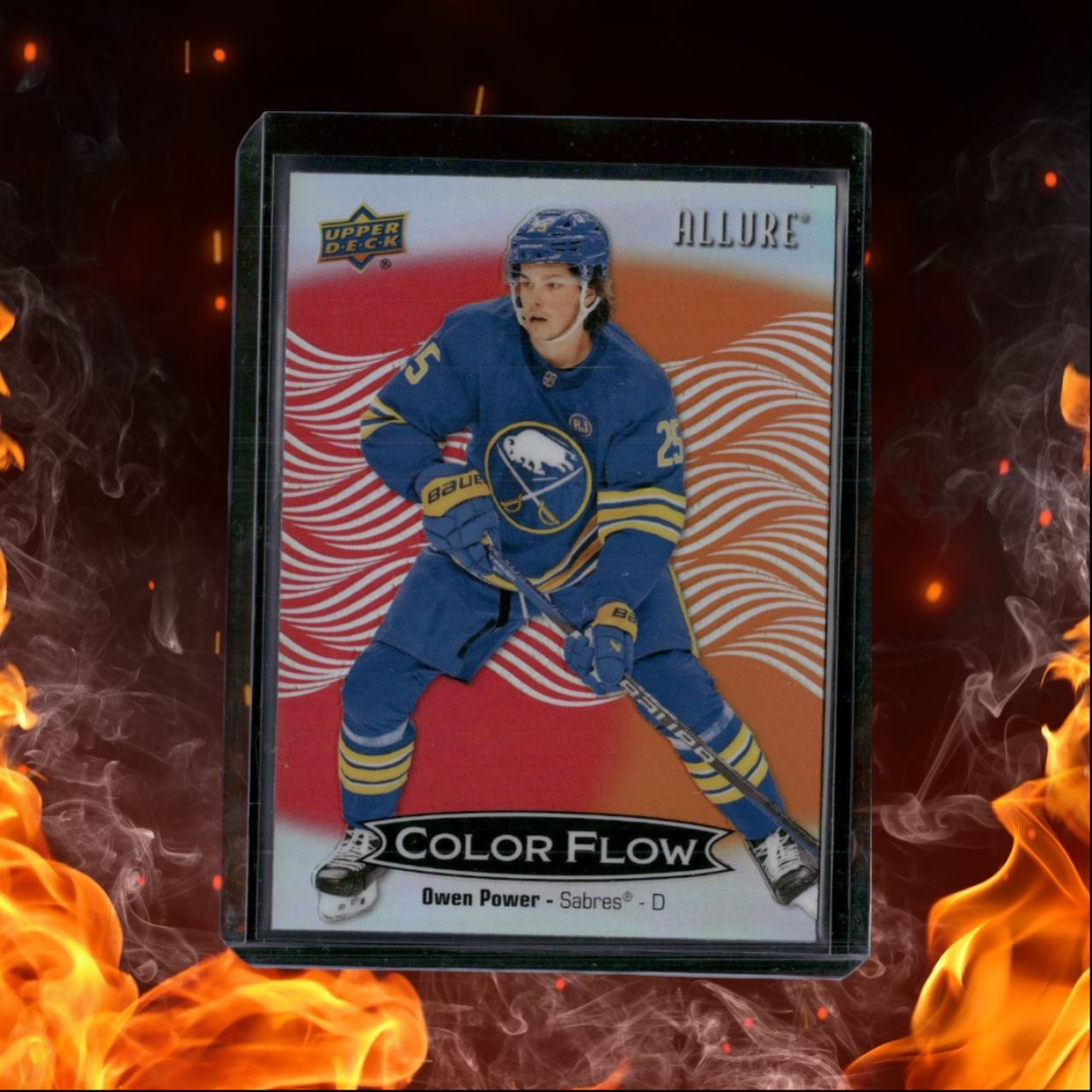 2024-25 Upper Deck Allure Owen Power Color Flow Red Orange #CFL-42