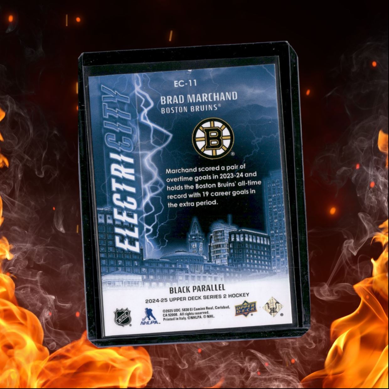 2024-25 Upper Deck Brad Marchand ElectriCITY Black SSP #EC-11