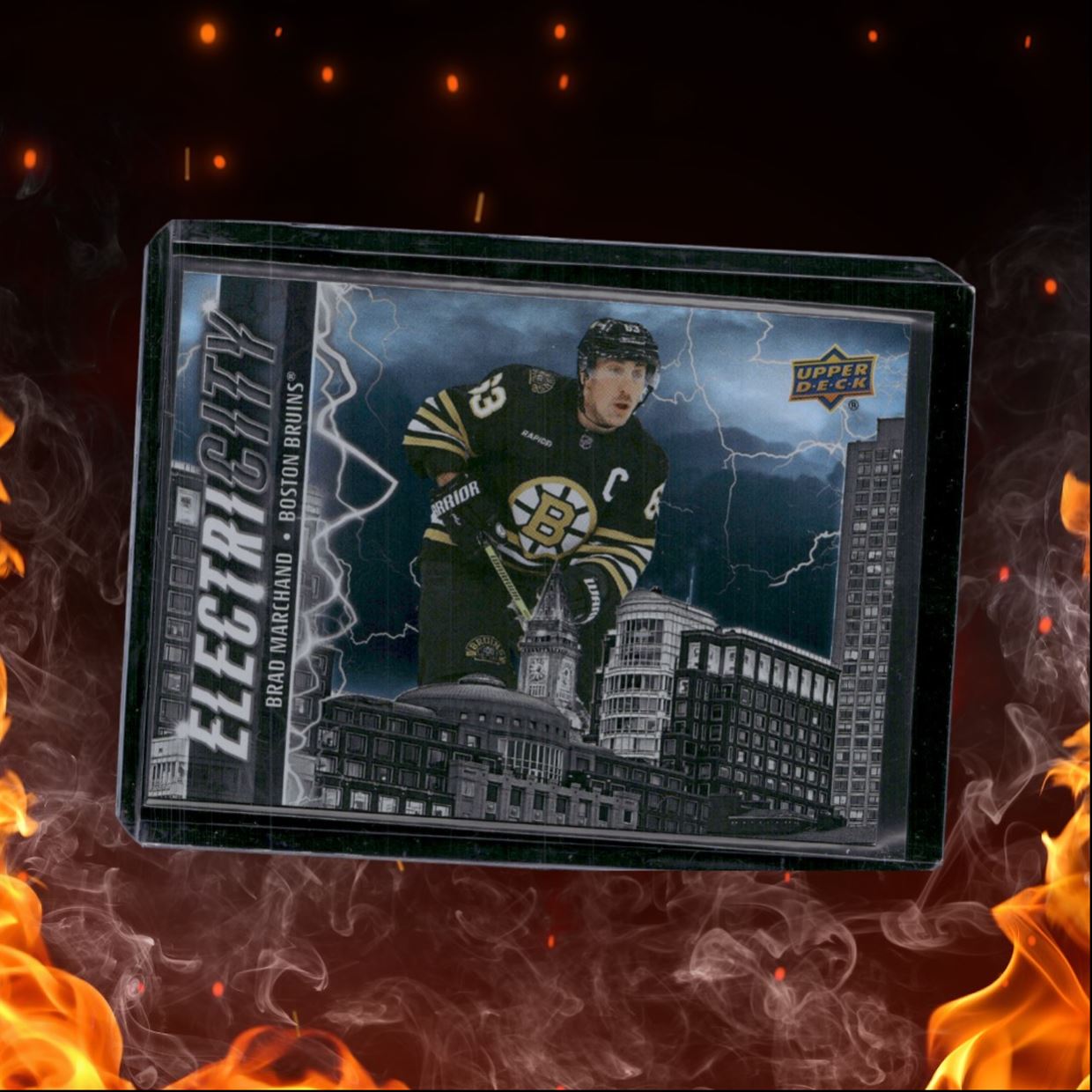 2024-25 Upper Deck Brad Marchand ElectriCITY Black SSP #EC-11